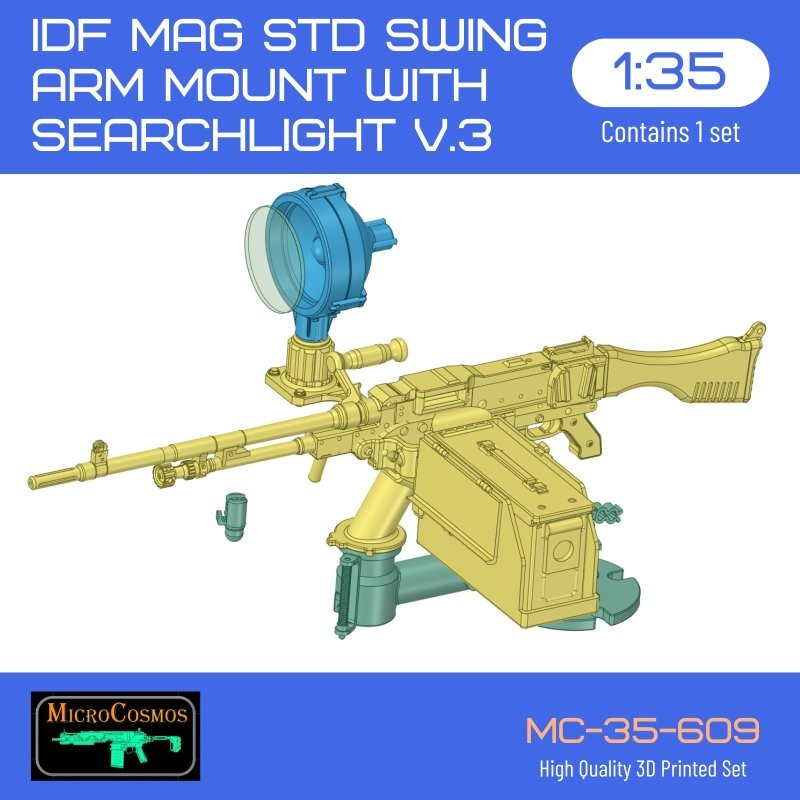 IDF MAG Std Swing arm mount with searchlight v.3, 1/35
