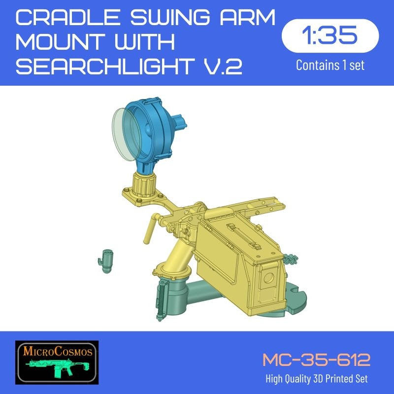 Cradle Swing arm mount with searchlight v.2 , 1/35