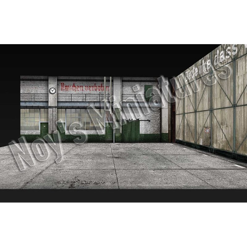 WWII Luftwaffe Hangar (Inside) set - Display Print