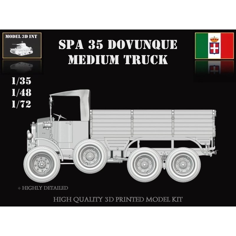 SPA 35 Dovunque Truck, Model 3D Int