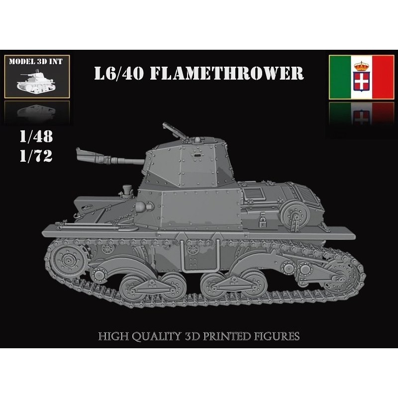 L6/40 Flamethrower Tank, Model 3D Int