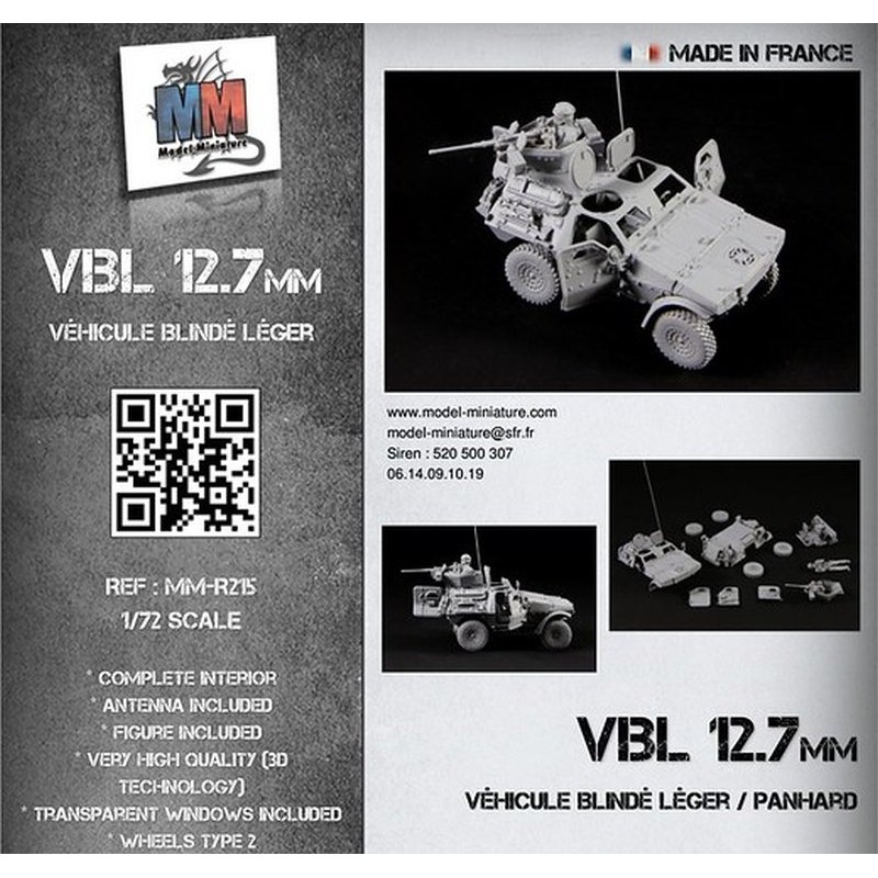 1/72  VBL Panhard 12.7mm version