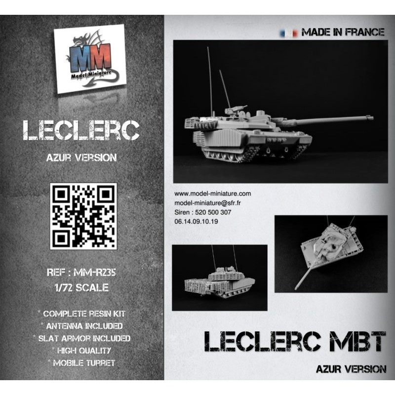 1/72  LECLERC AZUR (salt armor and reactive armor)