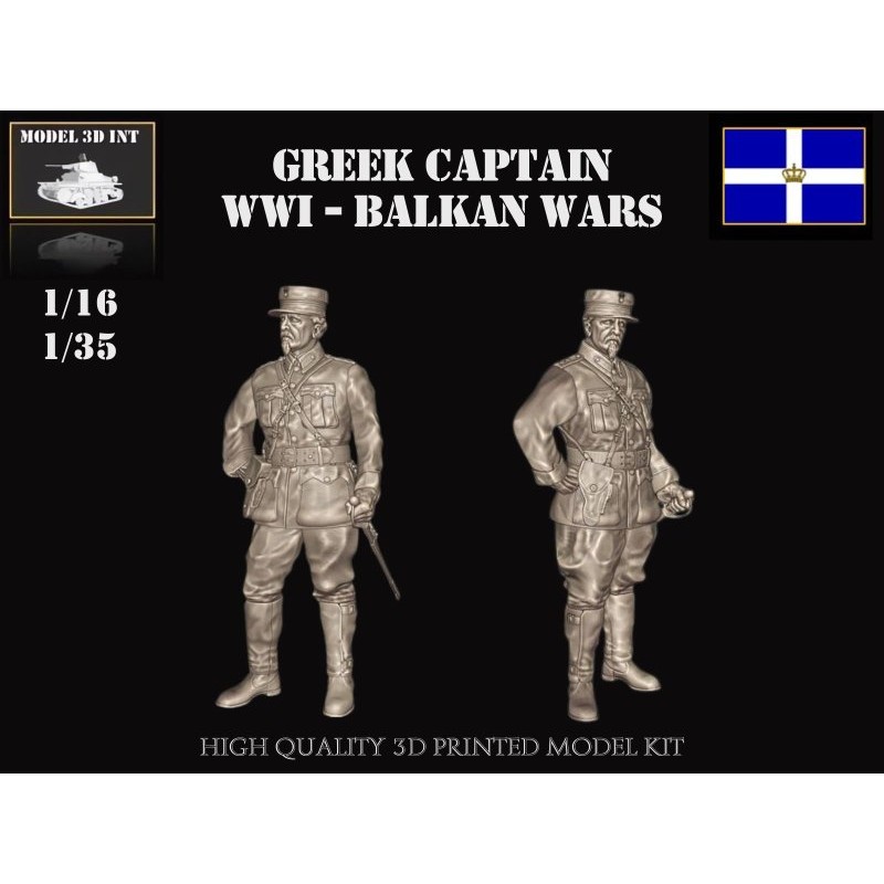 Greek Captain - WWI / Balkan Wars,  Model 3D Int