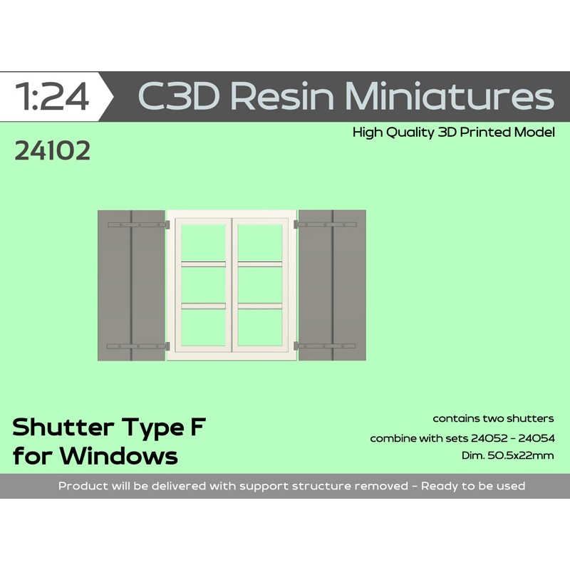 Shutter Type F for Windows, 1/24