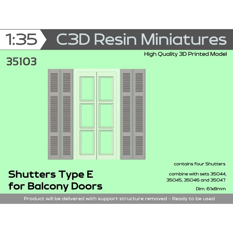 Shutter Type E Balcony Doors, 1/35