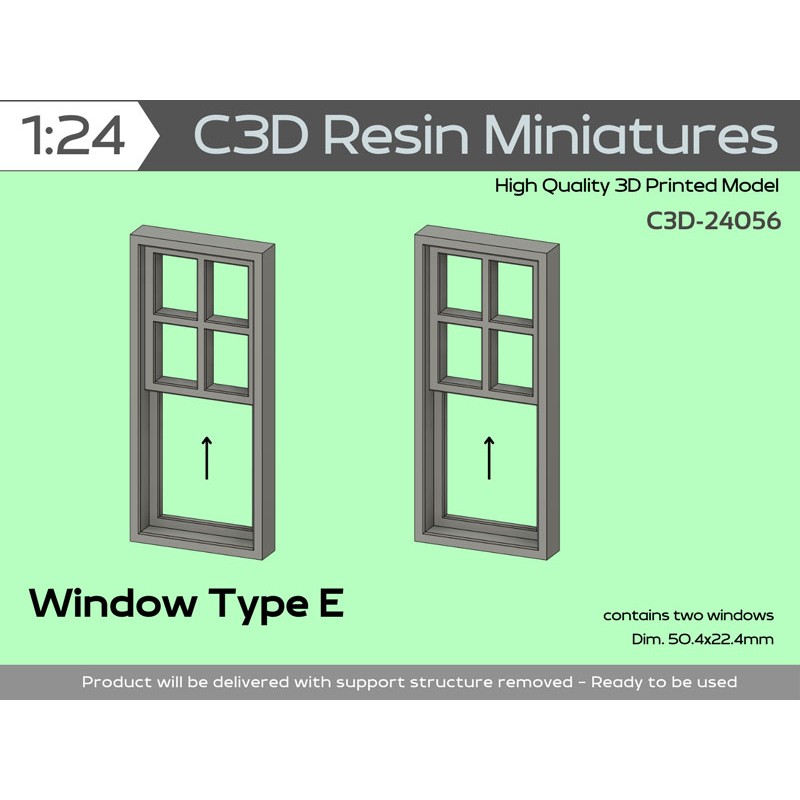 Windows Type E (slide up), 1/24