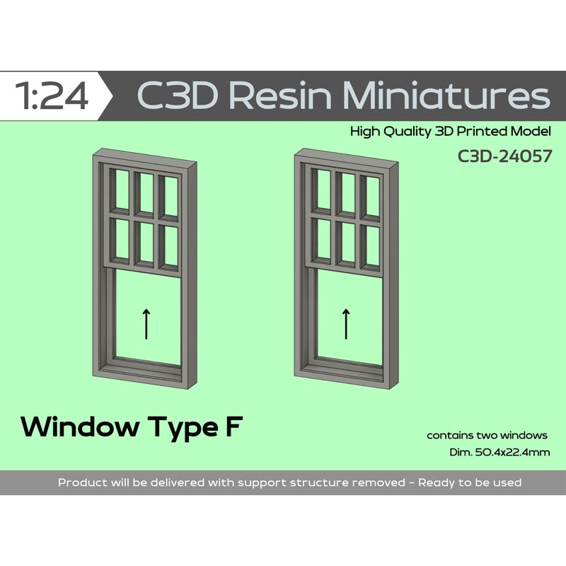 Windows Type F (slide up), 1/24