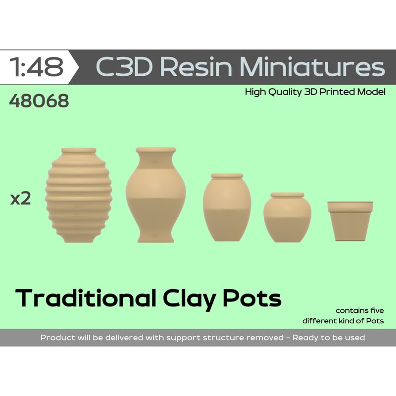 Traditional Clay Pots, 1/48