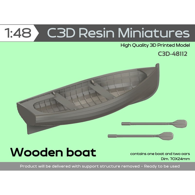 Wooden boat, 1/48