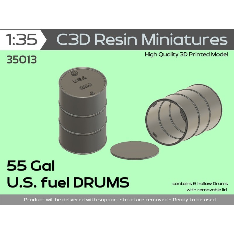 U.S. WWII Drums (6pc), 1/35