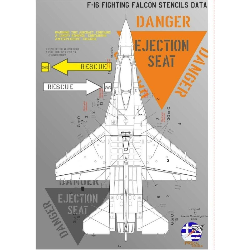 1/32 F-16 VIPER STENCILS DATA - Decals