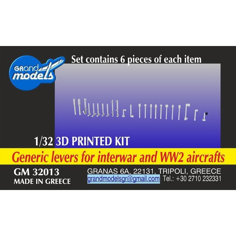 1/32 Generic Levers For Interwar And WW2 Aircrafts