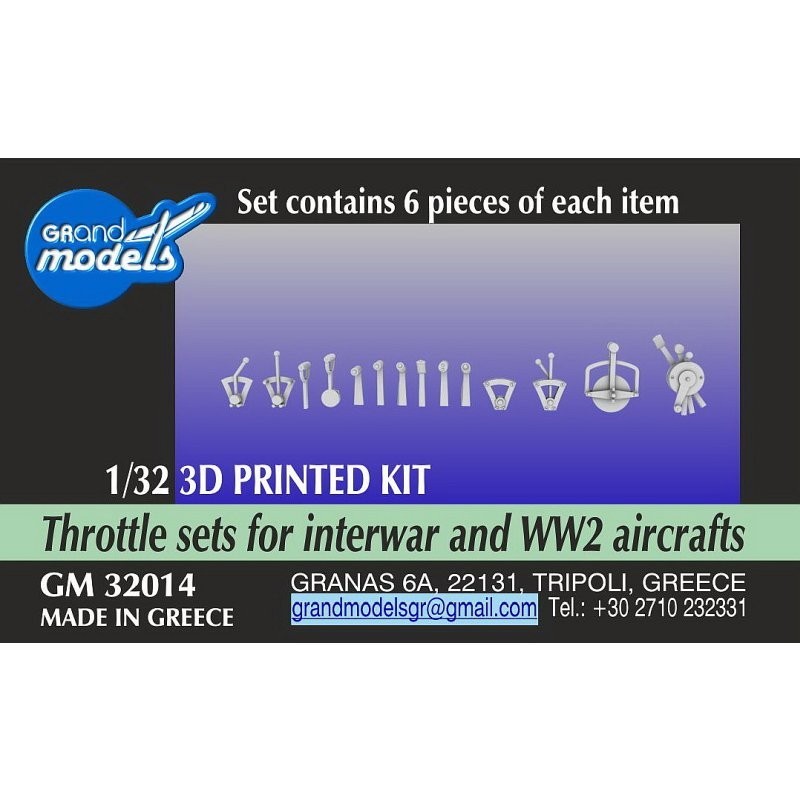 1/32 Throttle Sets For Interwar And WW2 Aircrafts