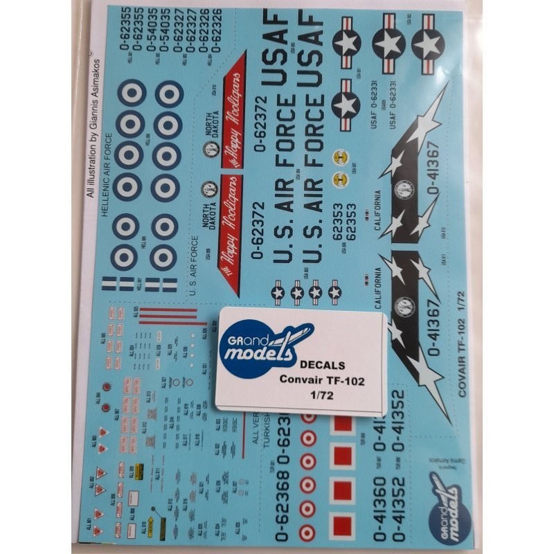 1/72 Convair TF-102 DECALS
