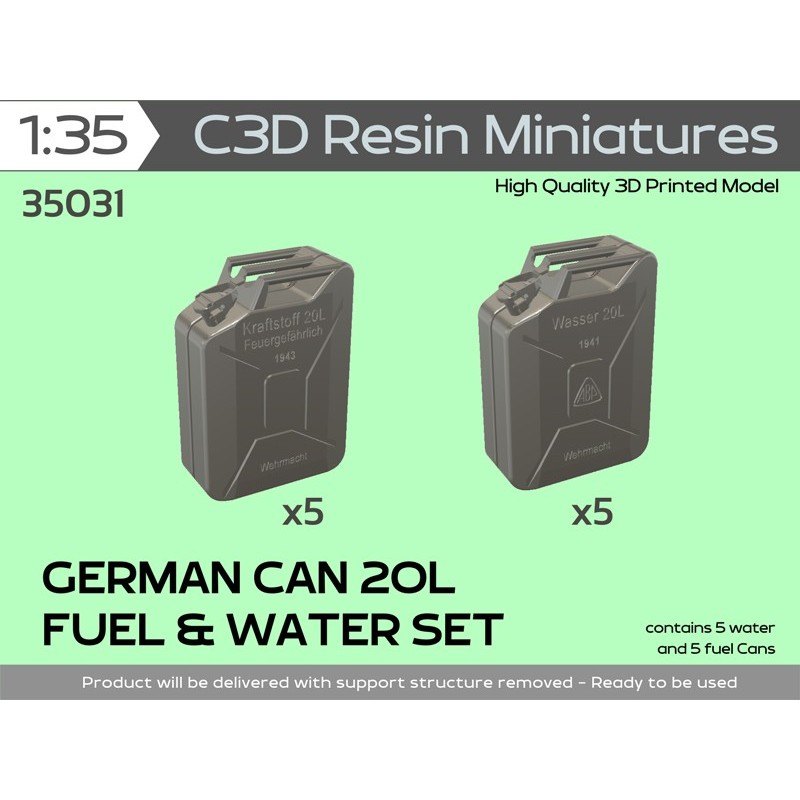 German Can 20L Fuel & Water Set, 1/35
