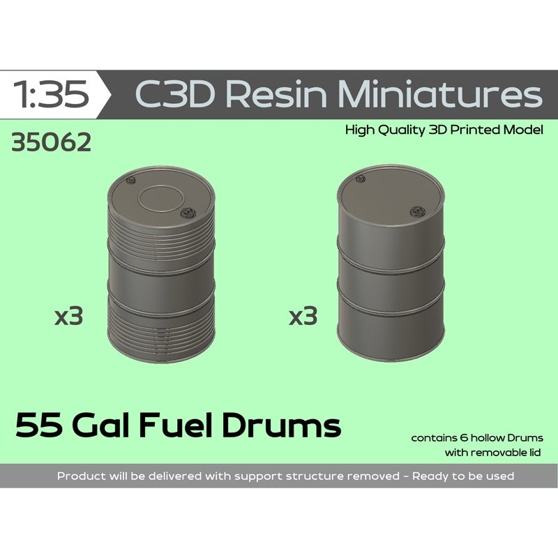 55 Gal Fuel Drums (6pc), 1/35