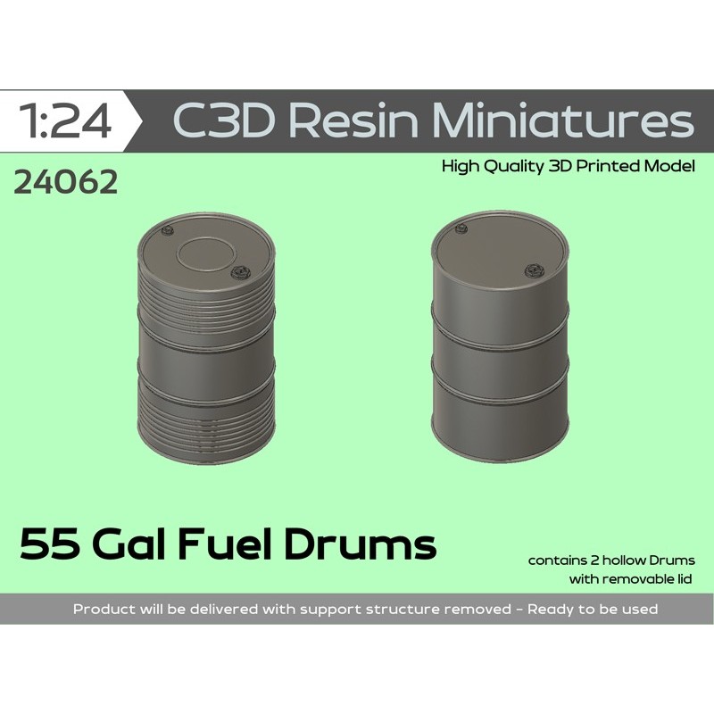 55 Gal Fuel Drums (2pc), 1/24