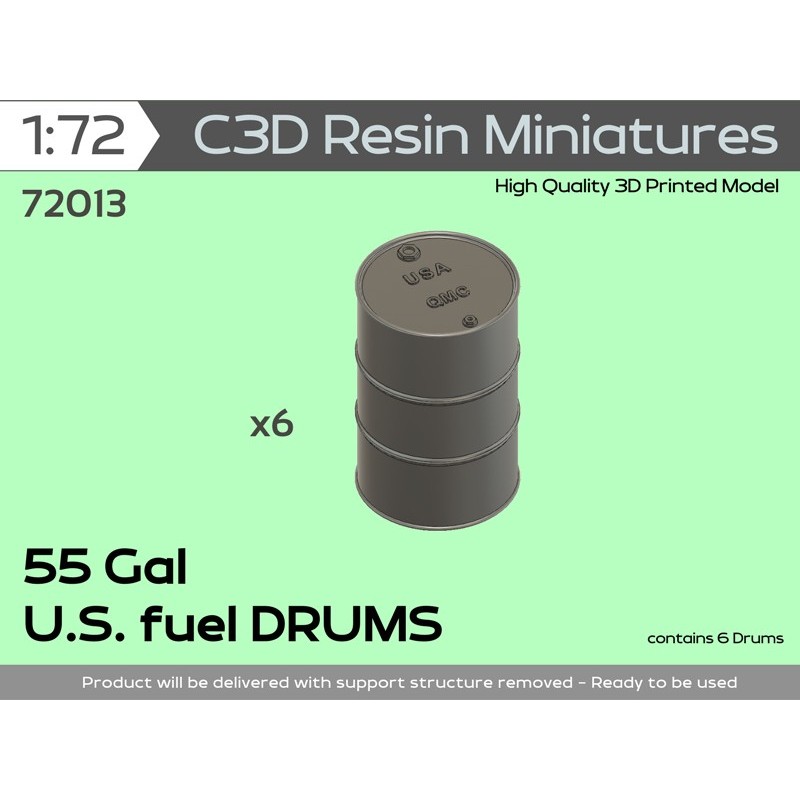 U.S. WWII Drums (6pc), 1/72