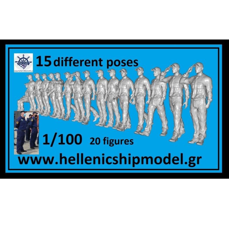 Naval Figures (20 pcs), 1/100