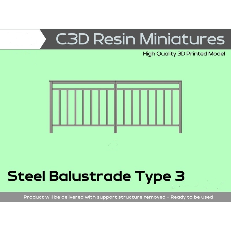 Steel Balustrade Set 3,