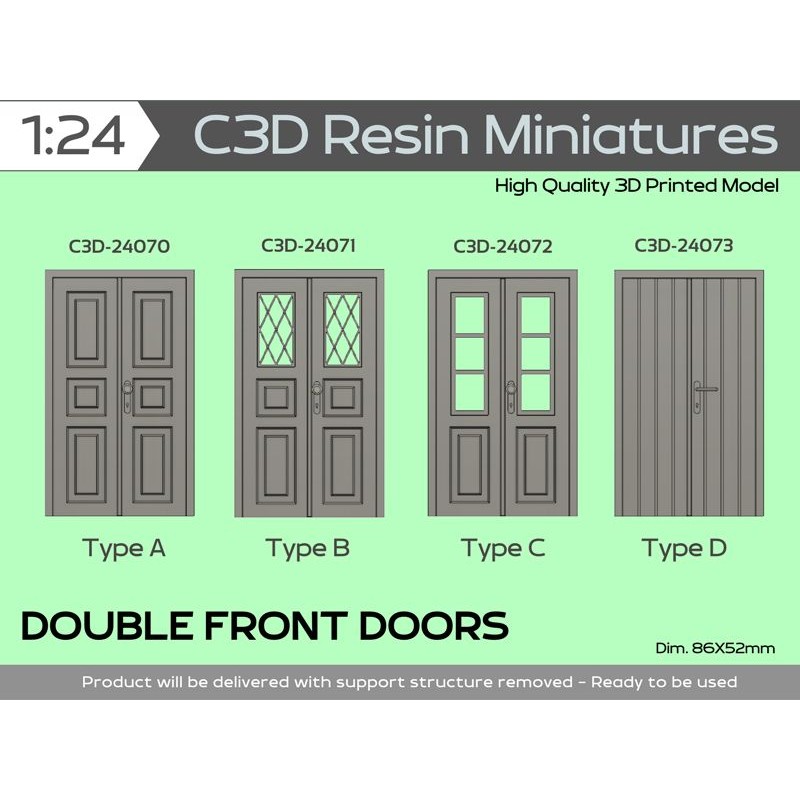 Double Front Doors (set 1), 1/24