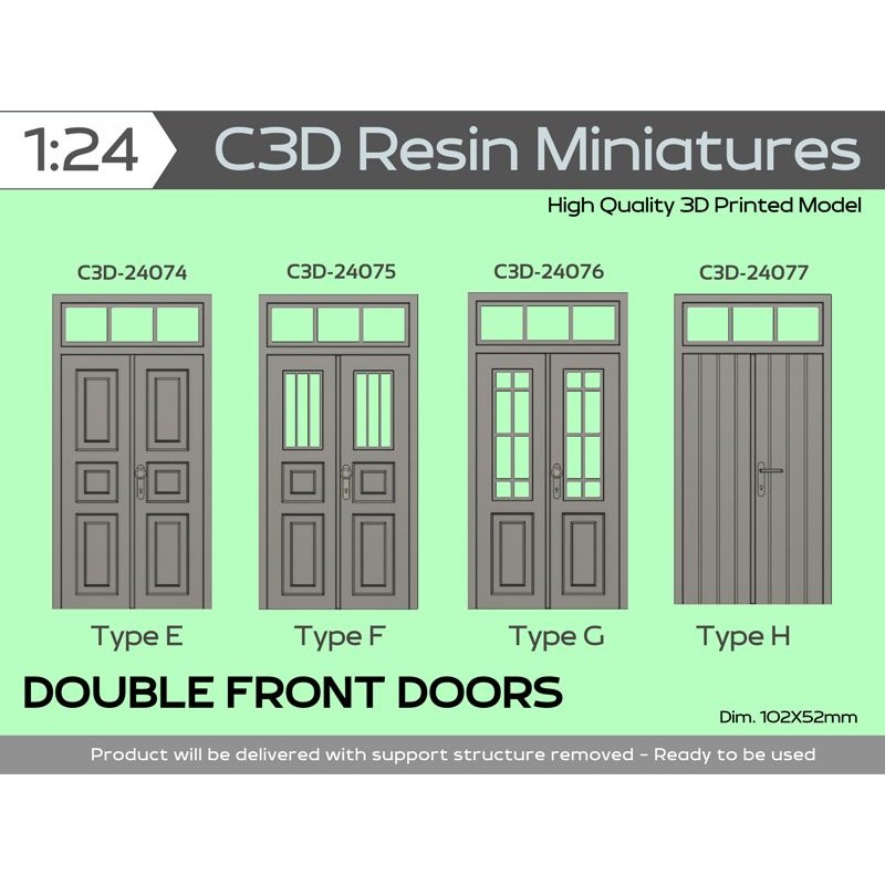 Double Front Doors (set 2), 1/24