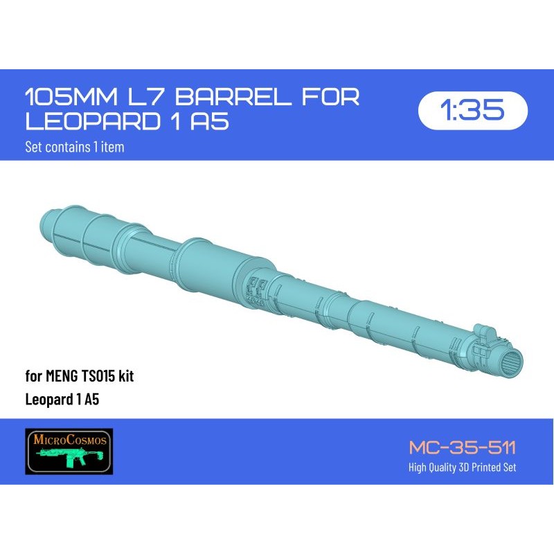 105mm L7 Barrel for MENG Leopard 1A5, 1/35