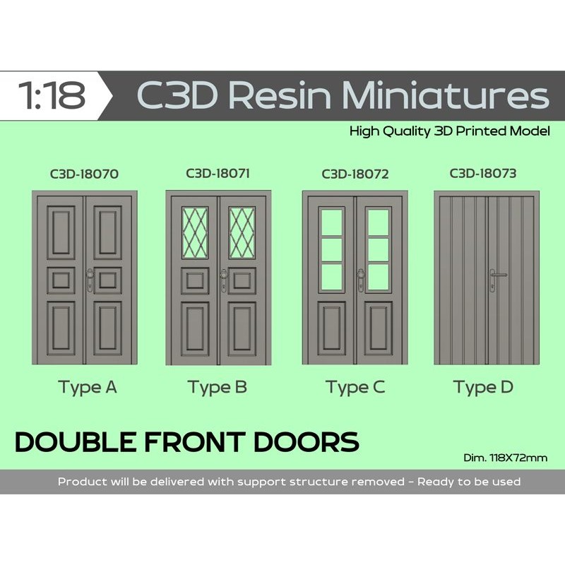Double Front Doors (set 1), 1/18