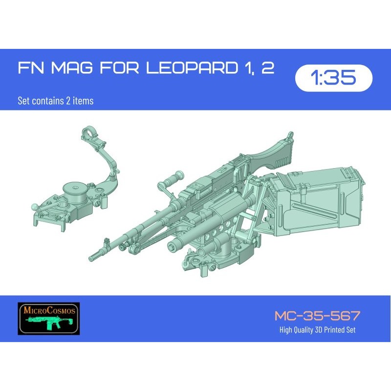 FN MAG for LEOPARD 1, 2 /w base, 1/35