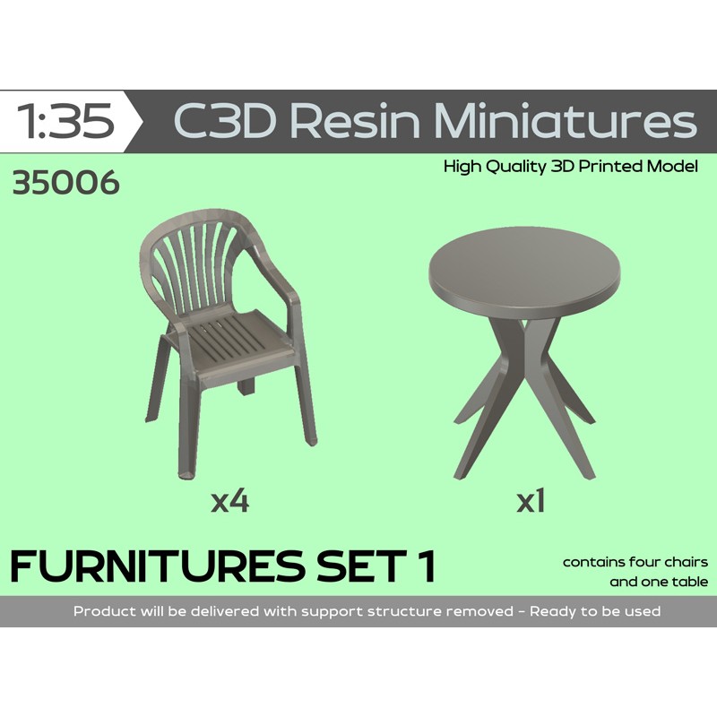 Plastic Furniture SET 1, 1/35