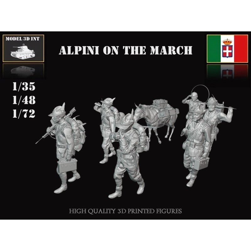Alpini on the march - Figure set