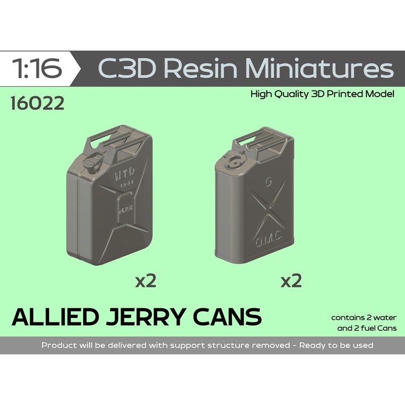ALLIED JERRY CANS WWII, 1/16