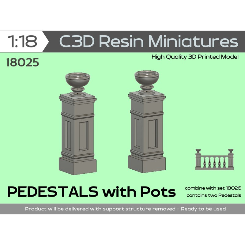 Pedestals with Pot, 1/18