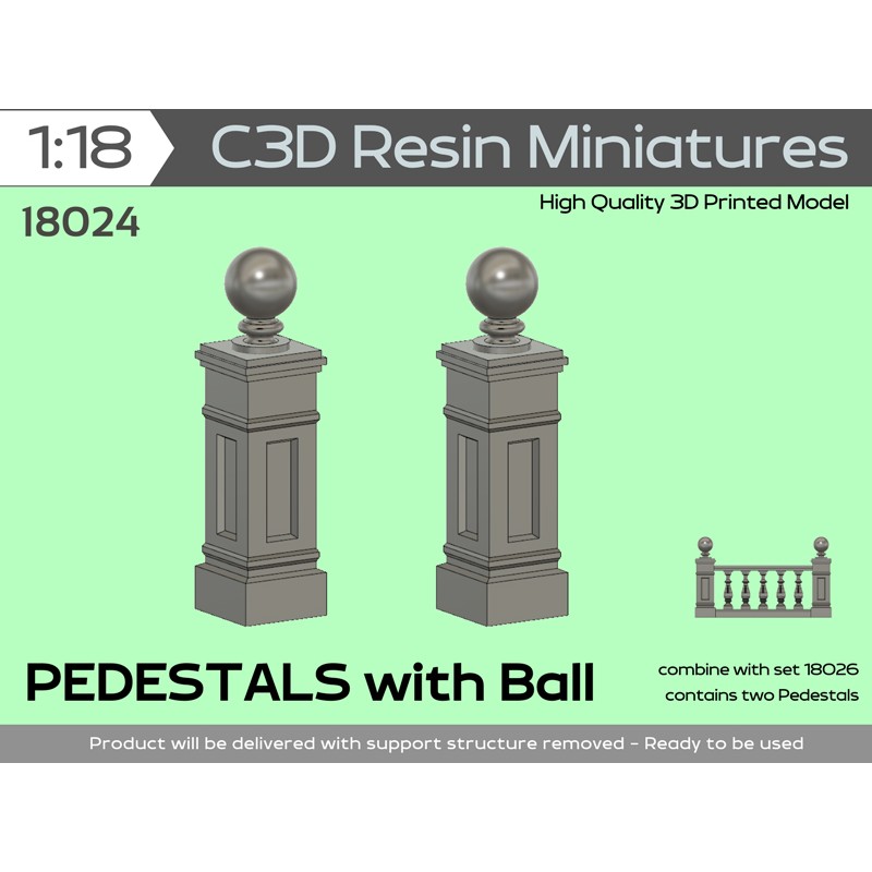 Pedestals with Ball, 1/18