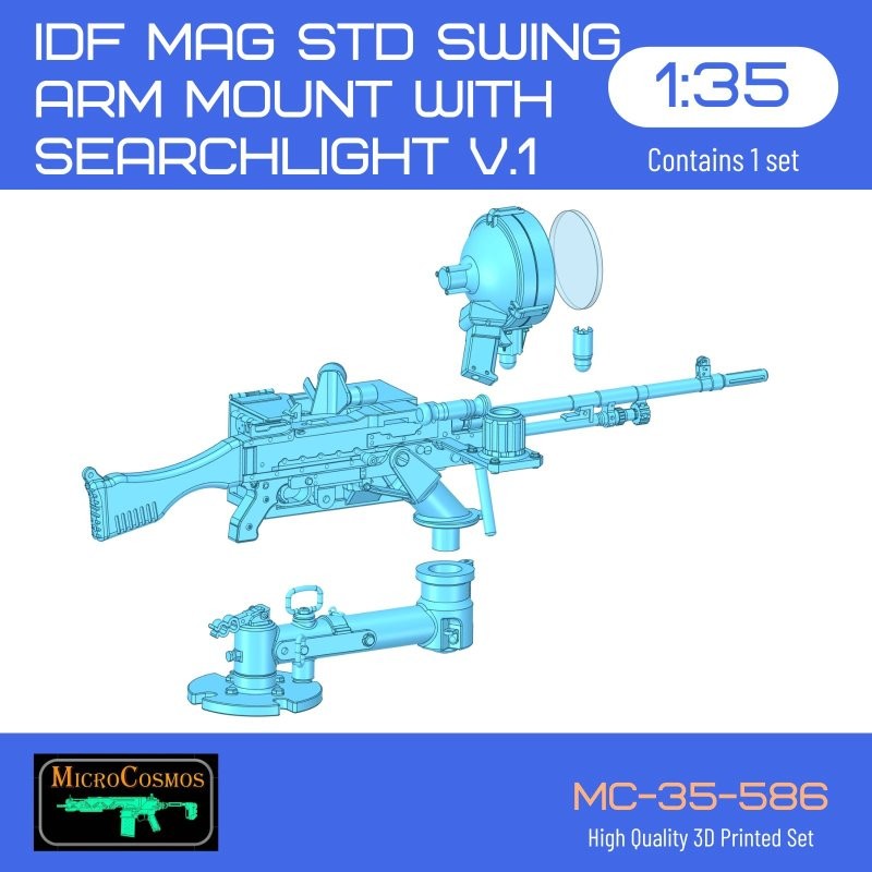 IDF MAG Std Swing arm mount with searchlight v.1, 1/35