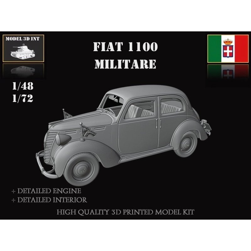 FIAT 1100 Militare, Model 3D Int