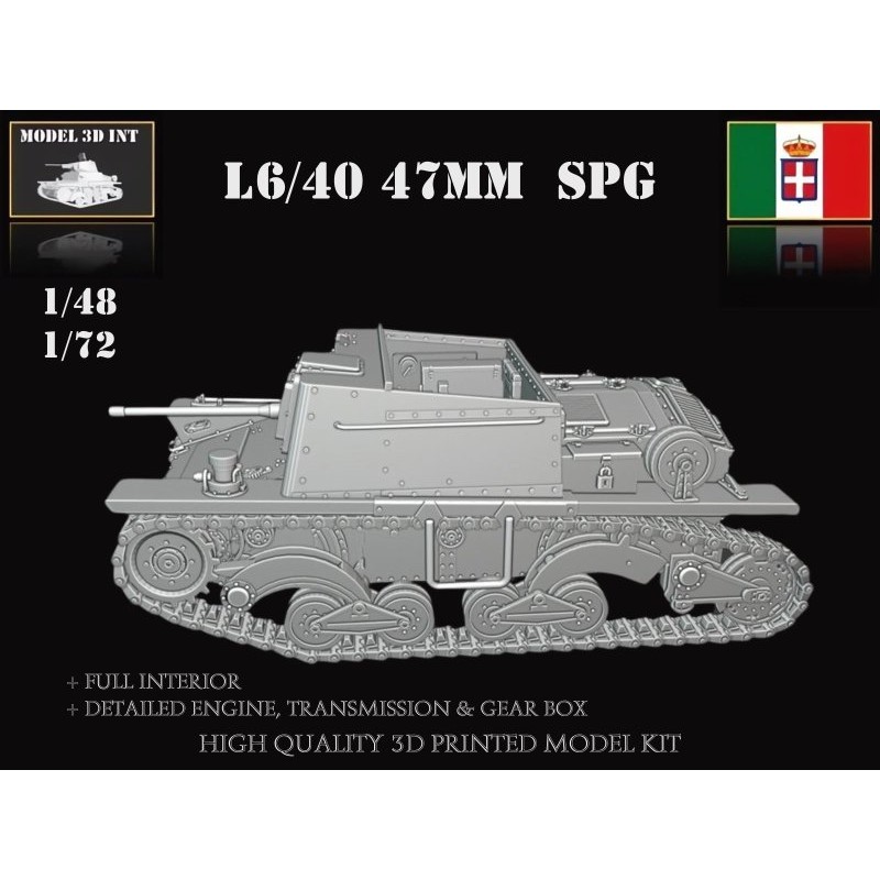 L6/40 47mm AT SPG, Model 3D Int